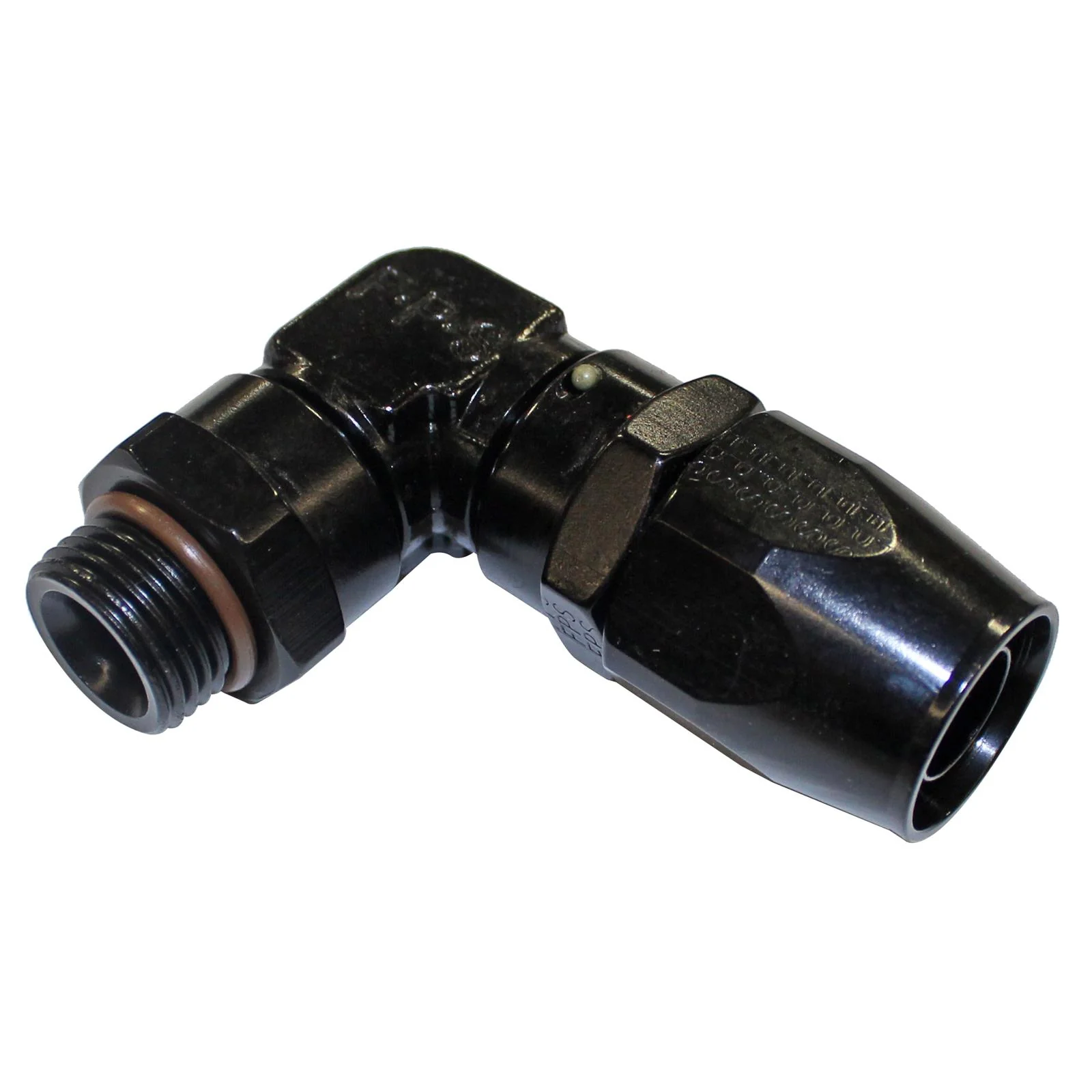 Fragola 189009-BL -10 to -8 Black Direct-Fit Hose End 90-Degree
