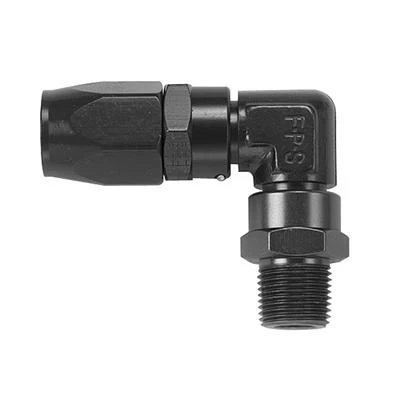 Fragola 189013-BL -12 to -10 Black Direct-Fit Hose End 90-Degree