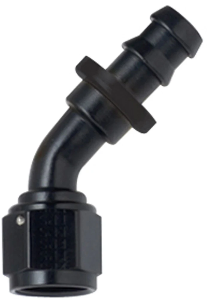 Fragola 204516-BL Hose Fitting #16 45 Deg Push Lock Black