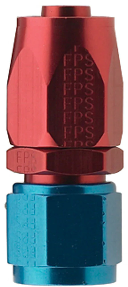 Fragola 220104 -4 Red/Blue Pro-Flow Race Hose End Straight
