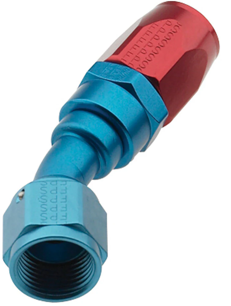 Fragola 223004 -4 Red/Blue Pro-Flow Race Hose End 30-Degree