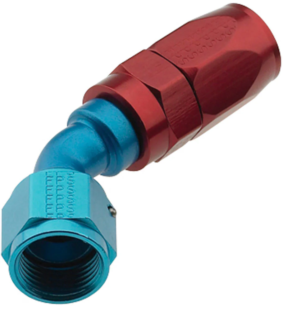 Fragola 224510 -10 Red/Blue Pro-Flow Race Hose End 45-Degree