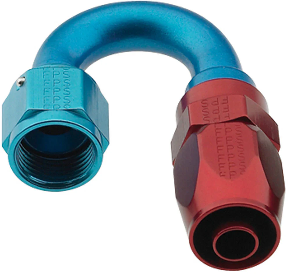 Fragola 231812 -12 Red/Blue Pro-Flow Race Hose End 180-Degree