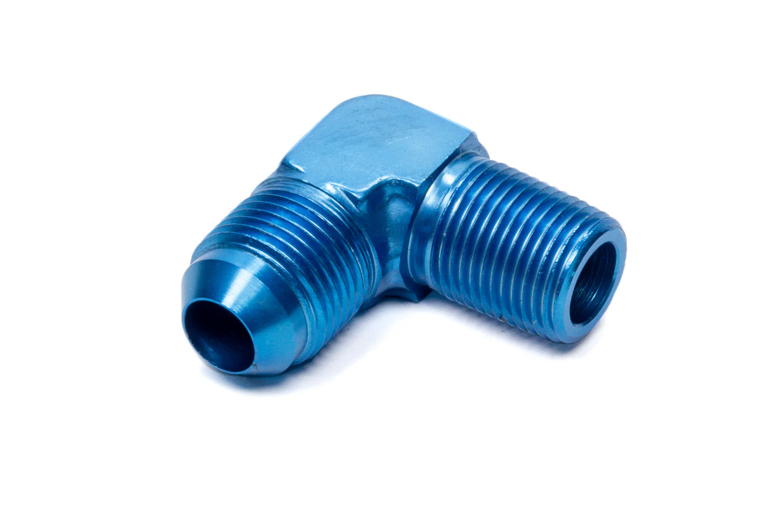 Fragola 482208 Blue -8 AN to 3/8” NPT 90 Degree Adapter Fitting