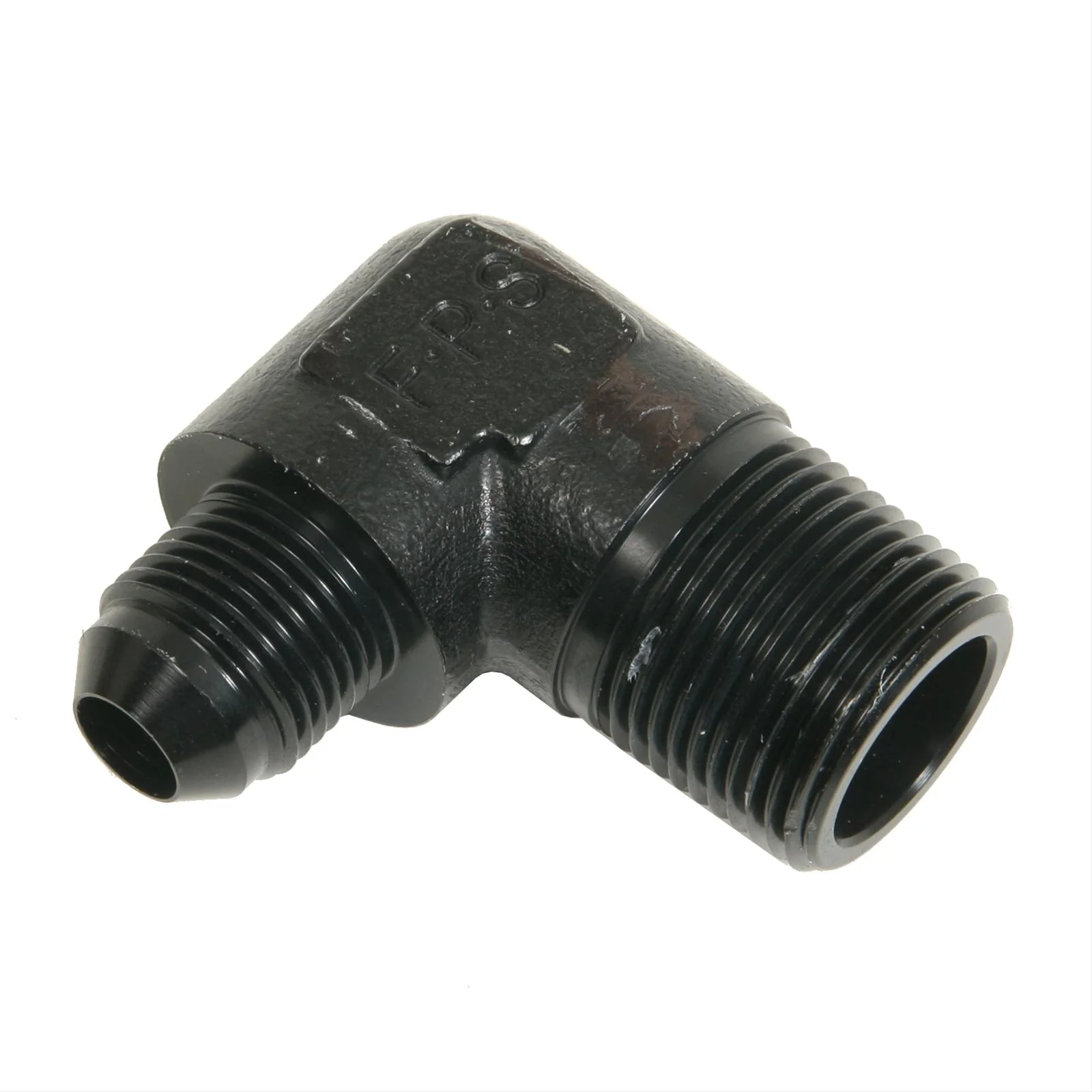 Fragola 482217-BL Black -8 AN to 3/4” NPT 90 Degree Adapter Fitting