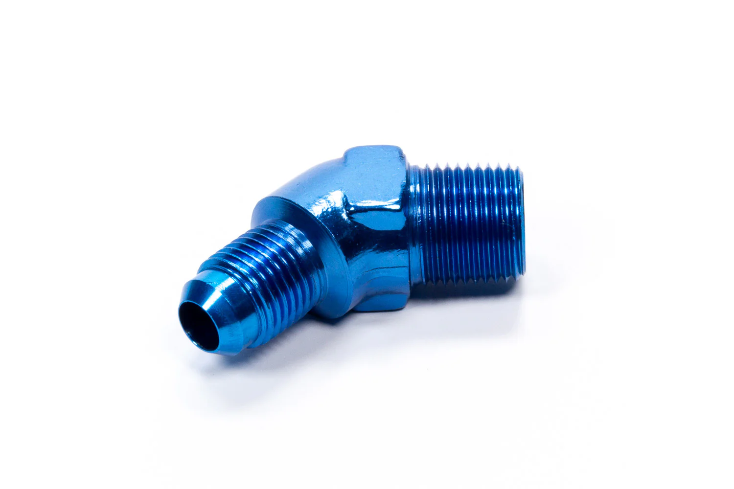 Fragola 482366 Blue -6 AN to 3/8” NPT 45 Degree Adapter Fitting