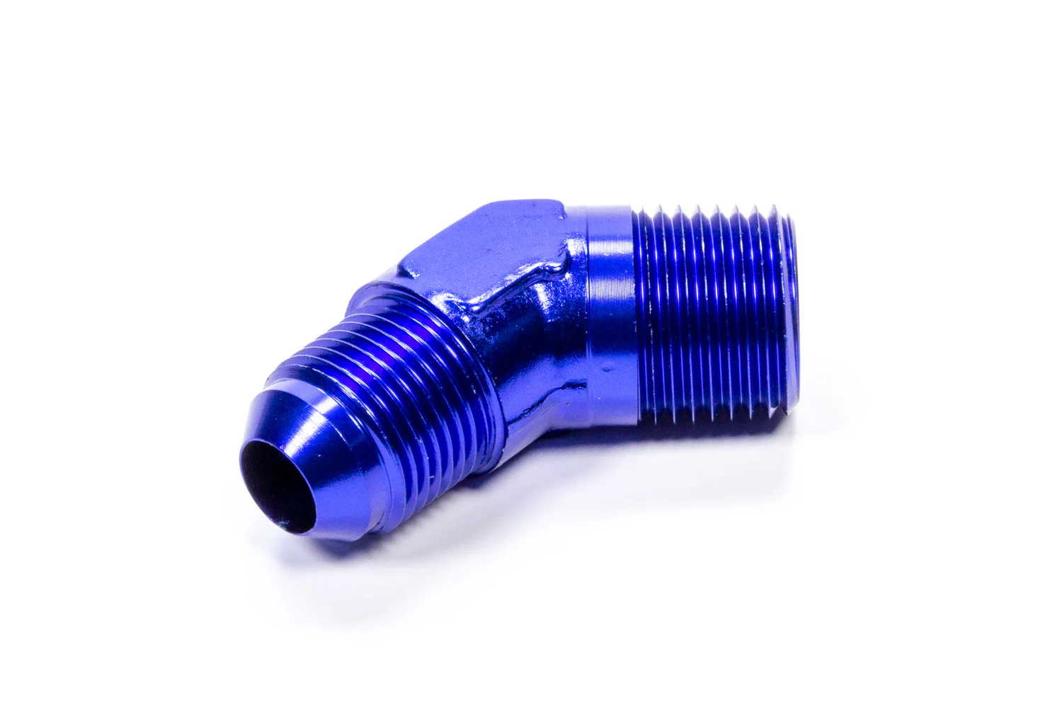 Fragola 482388 Blue -8 AN to 1/2” NPT 45 Degree Adapter Fitting