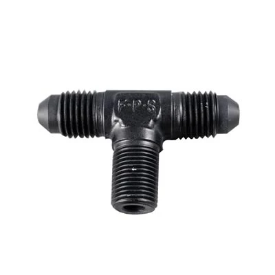 Fragola 482506-BL Black -6 AN Tee 1/4 NPT on Side Fitting