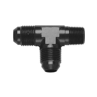 Fragola 482608-BL Black -8 AN Tee 3/8 NPT on Run Fitting