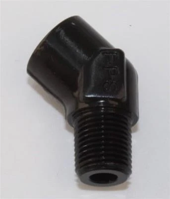 Fragola 491502-BL Black 1/4” NPT Male to Female 45 Degree Adapter Fitting