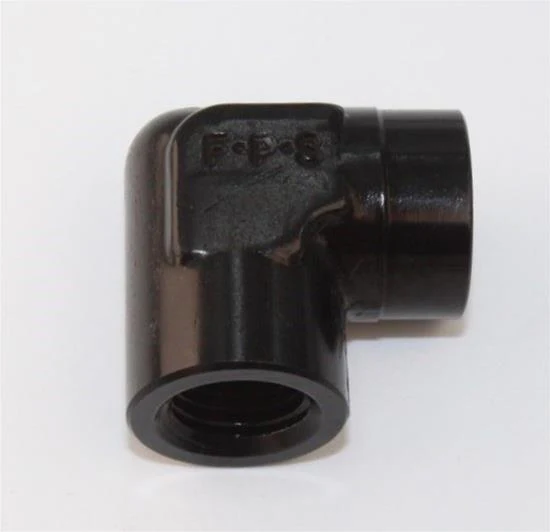 Fragola 491604-BL Black 1/2” NPT Female to Female 90 Degree Adapter Fitting