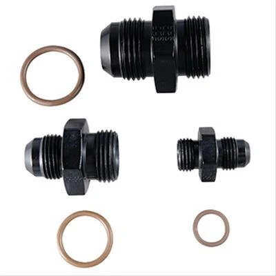 Fragola 495640-BL -12 to -10 Black Radius AN to O-Ring Adapter Straight