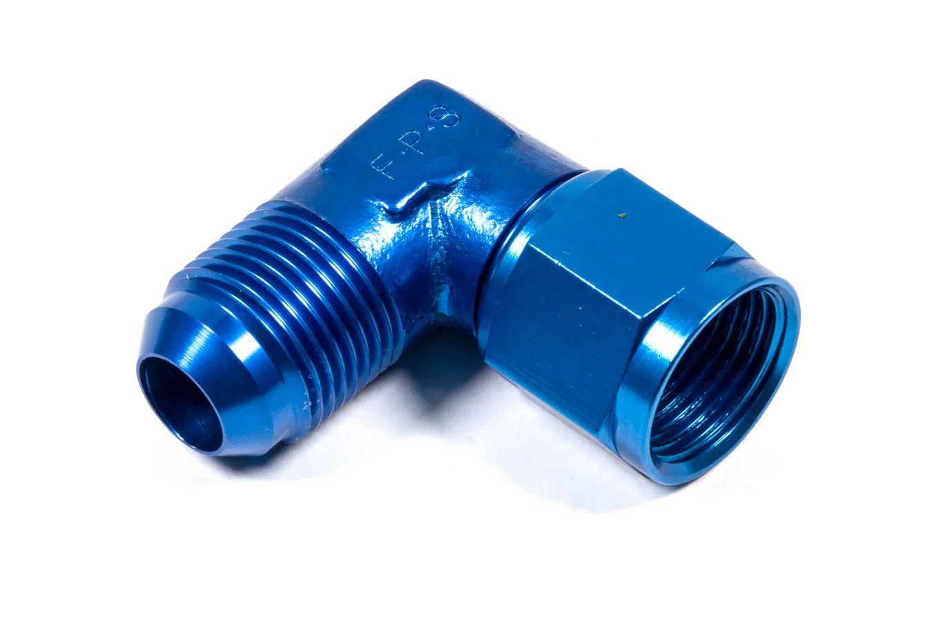 Fragola 498105 Blue -10 AN 90 Degree Male to Female Swivel Fitting