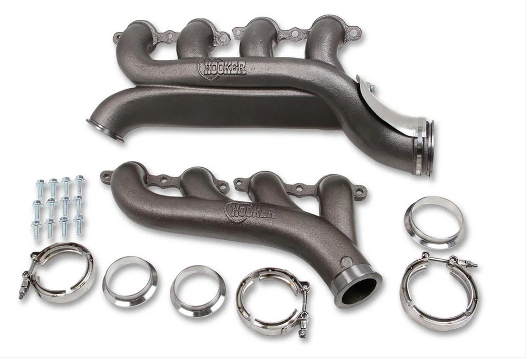 Hooker 8510HKR Exhaust Manifold, LS Turbo, Cast Iron, GM LS-Series, Kit