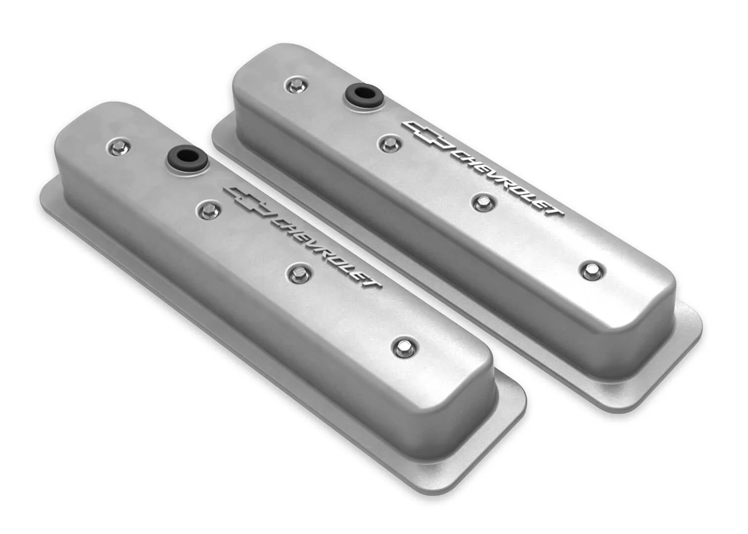 Holley 241-290 SBC Muscle Car Valve Covers w/Holes Natural