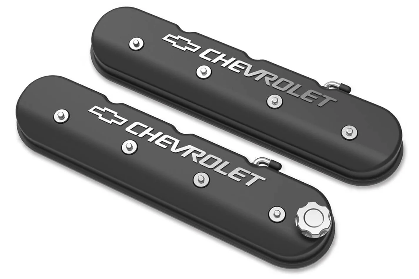 Holley 241-402 LS Series Valve Covers w/Bowtie Chevrolet Logo