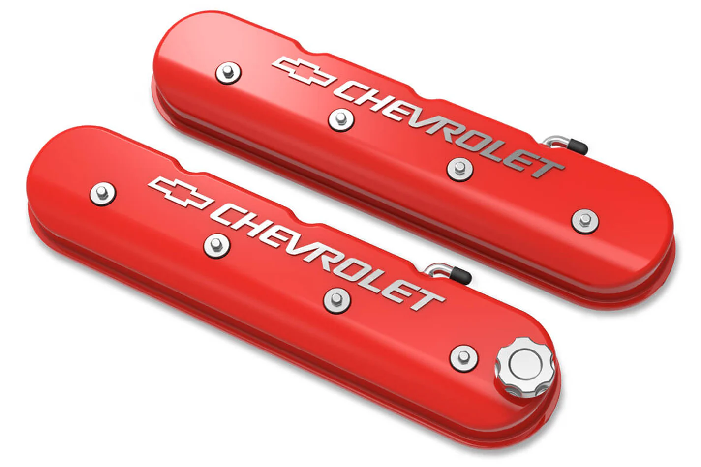 Holley 241-404 LS Series Valve Covers w/Bowtie Chevrolet Logo