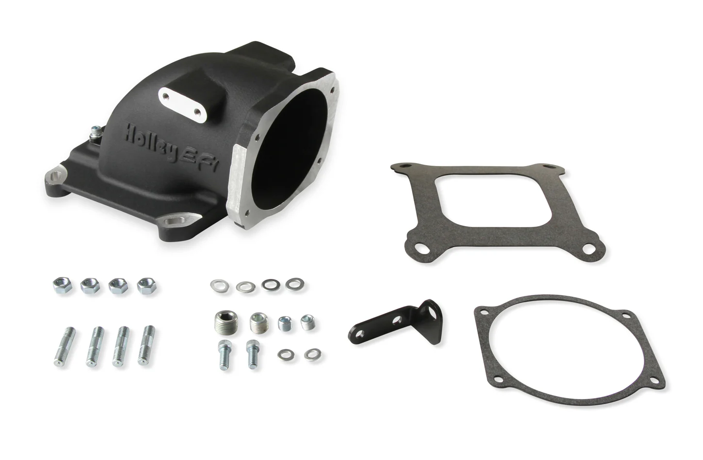 Holley 300-240BK Intake Elbow 4150 GM LS TB Flange - Black