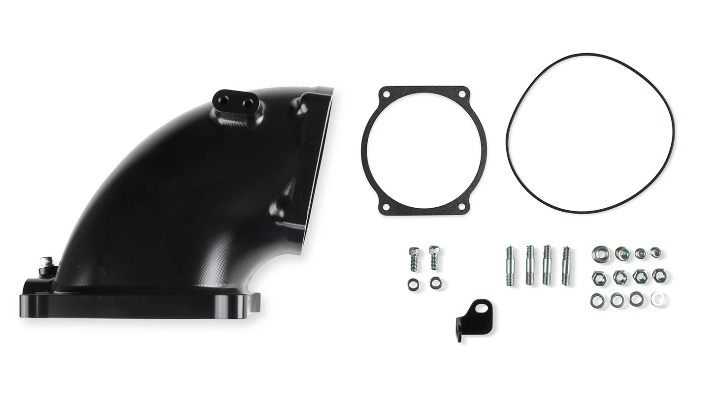 Holley 300-253BK Billet Elbow Kit GM LS to 4500 - Black