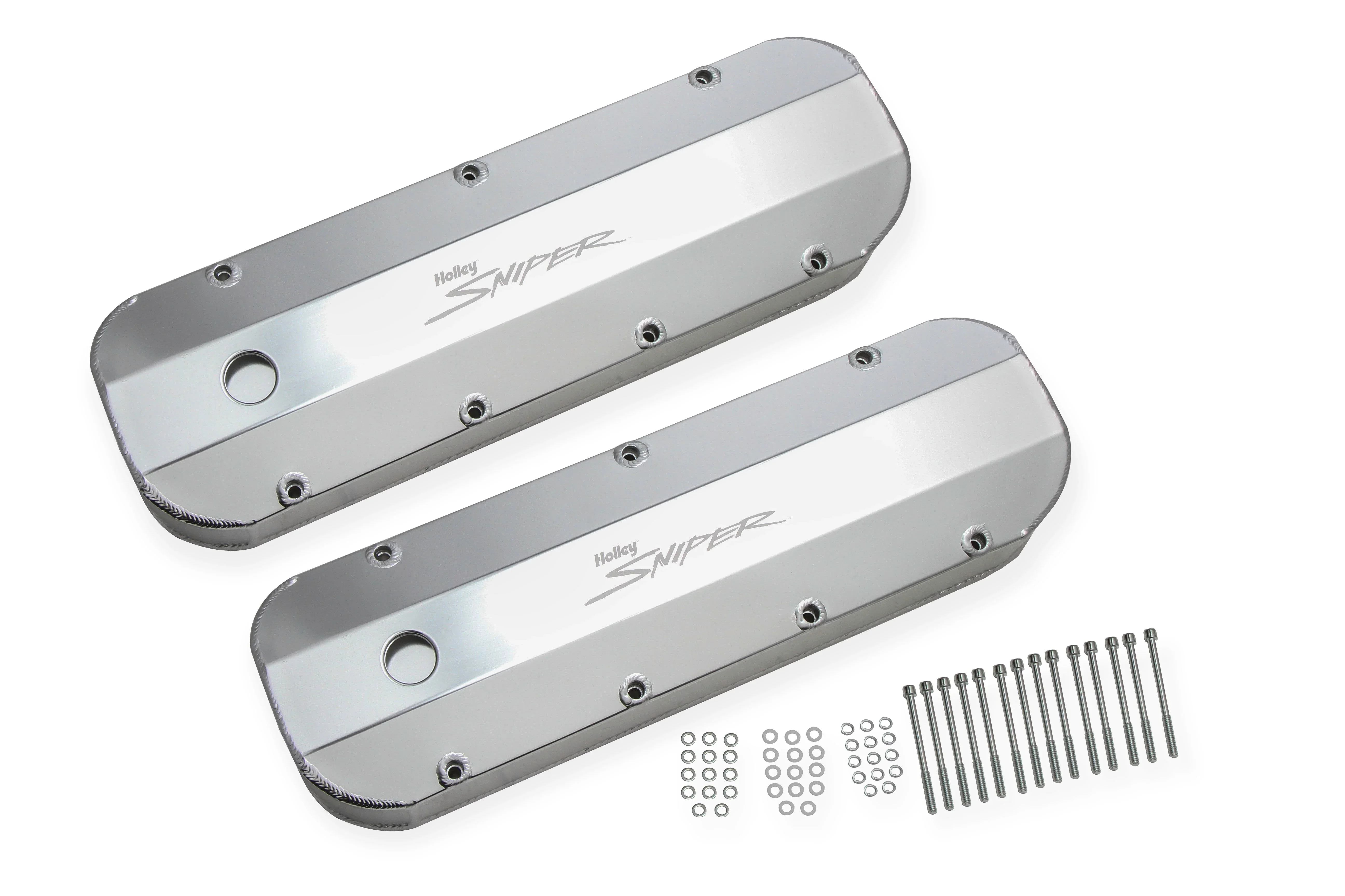 Holley 890002 Sniper Fabricated Valve Covers  BBC Tall