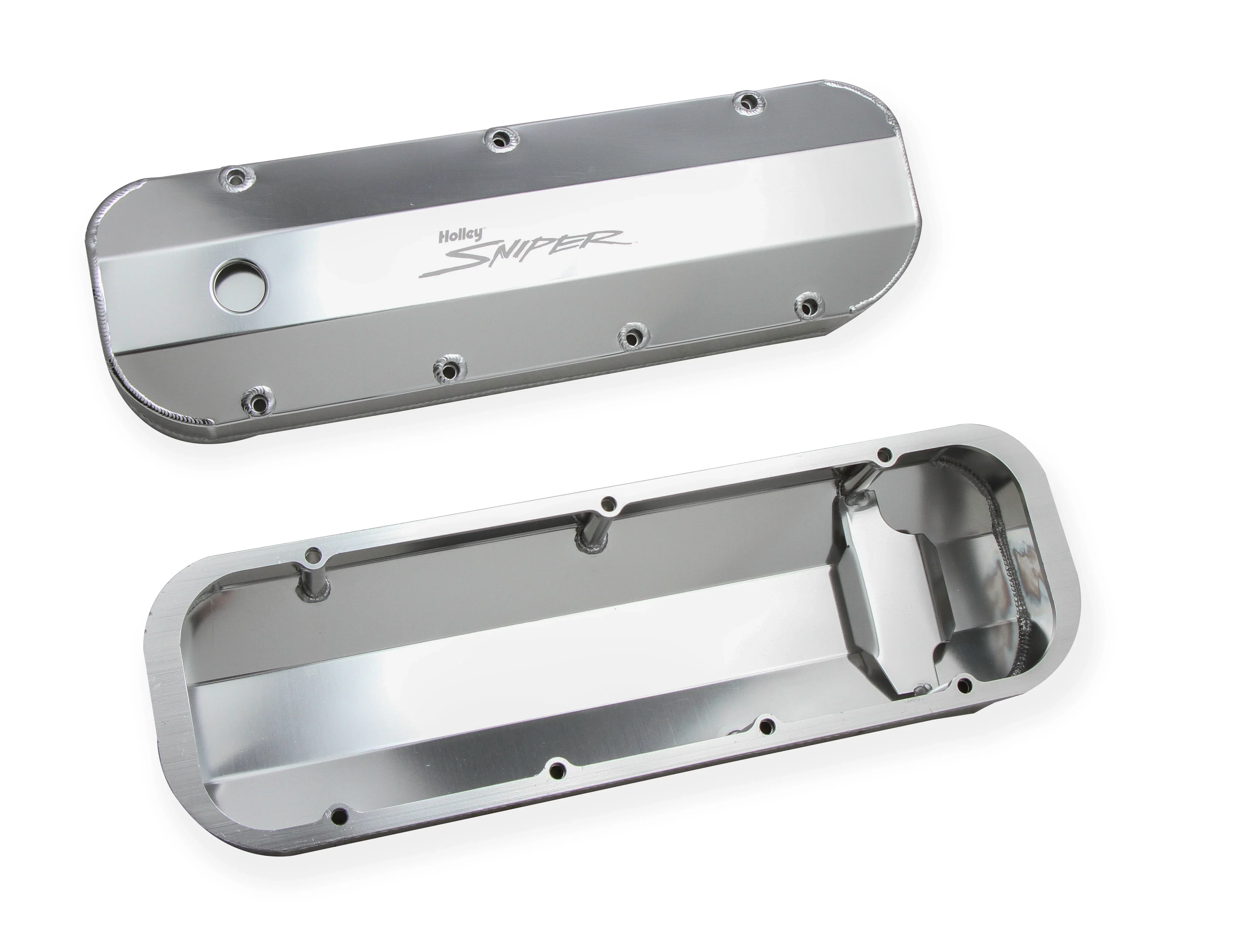 Holley 890002 Sniper Fabricated Valve Covers  BBC Tall - Image 2