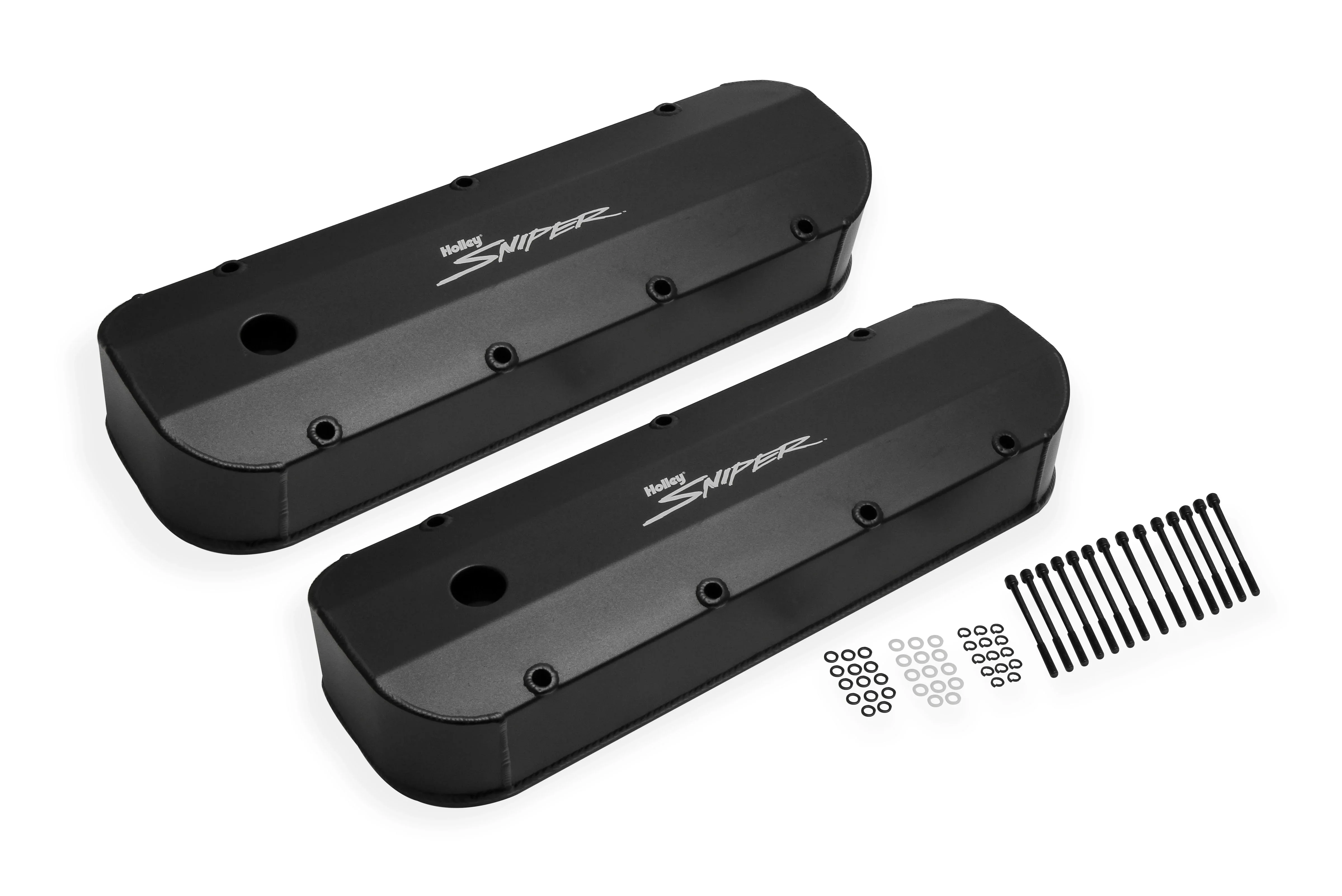 Holley 890002B Sniper Fabricated Valve Covers  BBC Tall