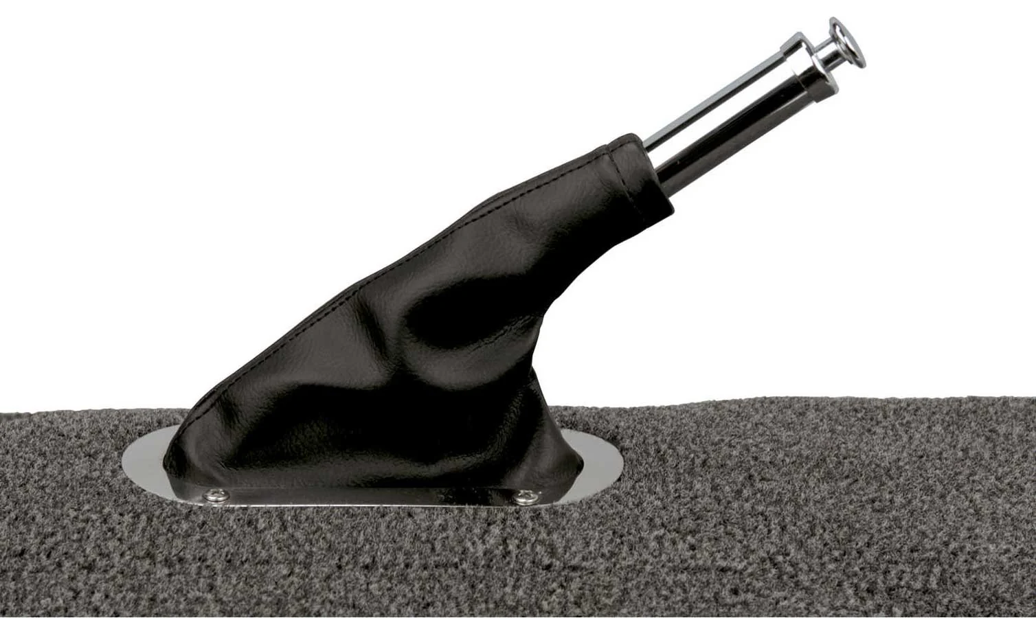 Lokar 70-EHBF Parking Brake Boot, Floor Mount, Oval Boot, Polished Stainless Ring, Vinyl, Blac