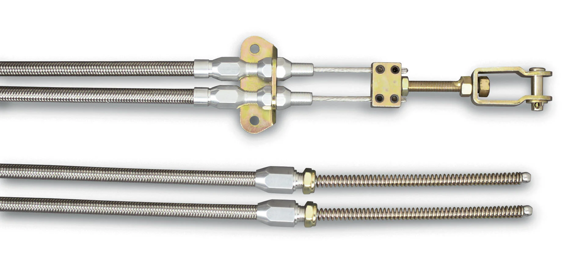 Lokar EC-80FHT Parking Brake Cable, Universal, Braided Stainless Steel, 96"Length