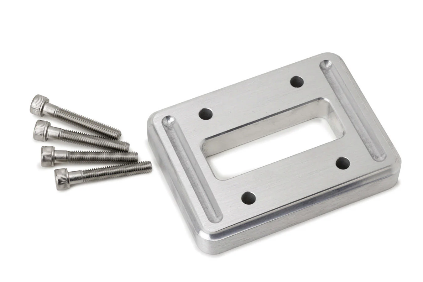 Lokar GPS-6016 Gas Pedal Spacer, Square, Floor Mount, Billet Alum, Brushed