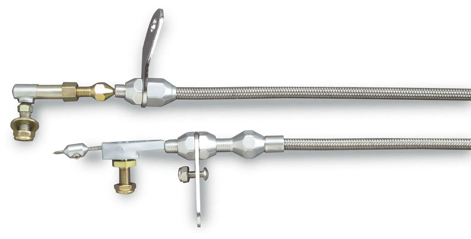 Lokar KD-2727HT Kickdown Cable, Torqueflite 727, Hi-Tech, Alum Fittings, Adj Length, Natural
