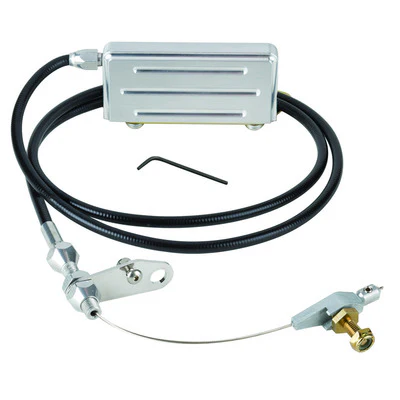 Lokar KD2400U Kickdown Cable, Hi-Tech, Adjustable Length, Black Plastic Housing, Aluminum Fittings, Natural, TH400, Each