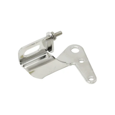Lokar SRK-4001 Throttle Cable Bracket, Carb Mount, Stainless, Polished, Square Bore, Each