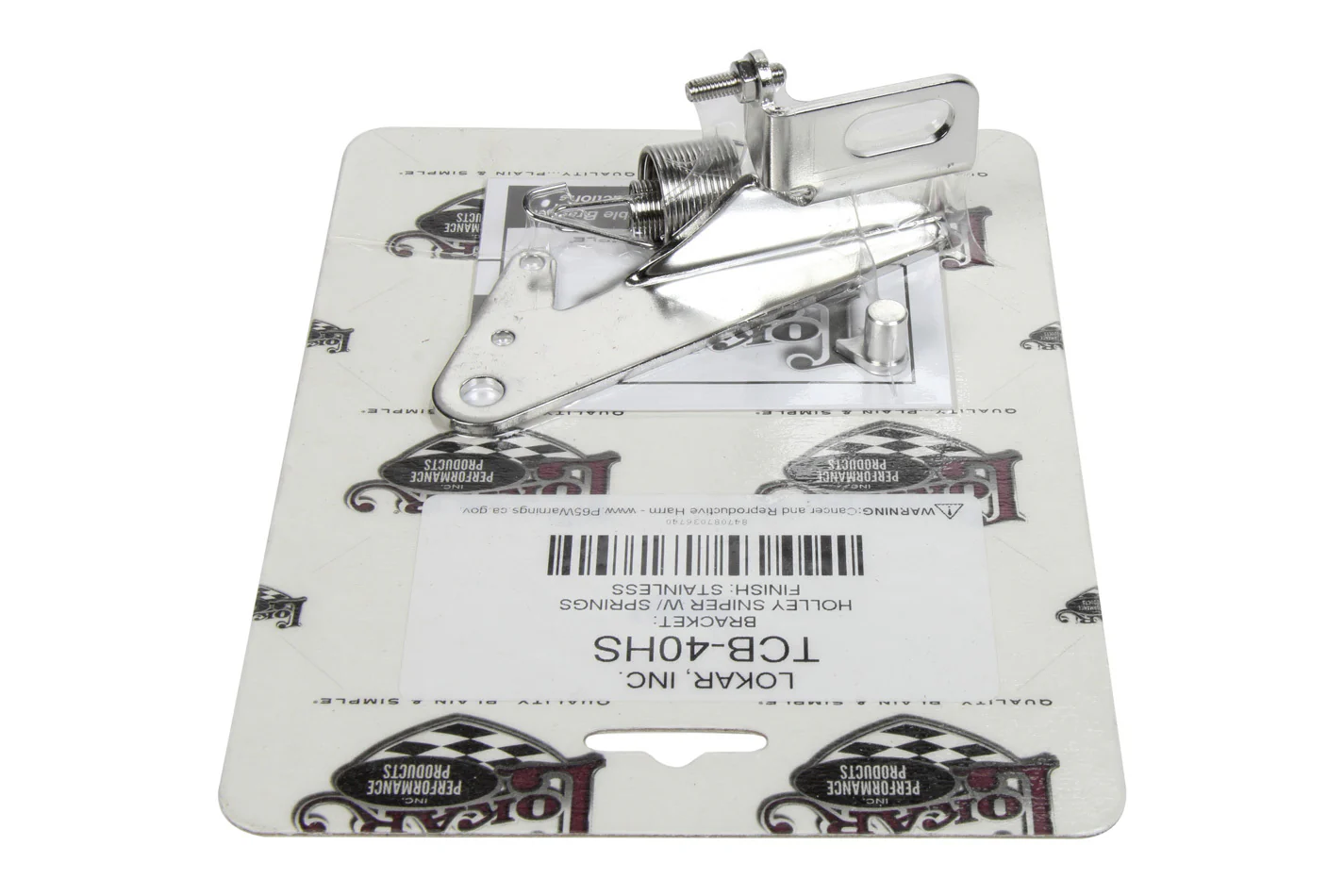 Lokar TCB-40HS Throttle Cable Bracket Holley Sniper Stainless