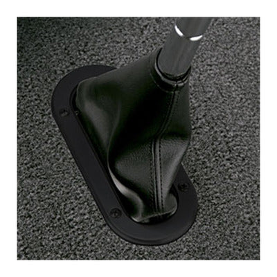 Lokar X70-BHBF Parking Brake Boot, Floor Mount, Oval Boot, Black Aluminum Ring, Vinyl, Black, Floor Mount Parking Brakes, Kit