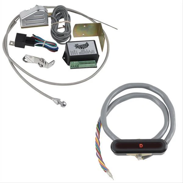 Lokar XCIND-1725 Black Cable Operated Horizontal Aluminum Led Dash Indicator Kit. 4L60E/4L80E