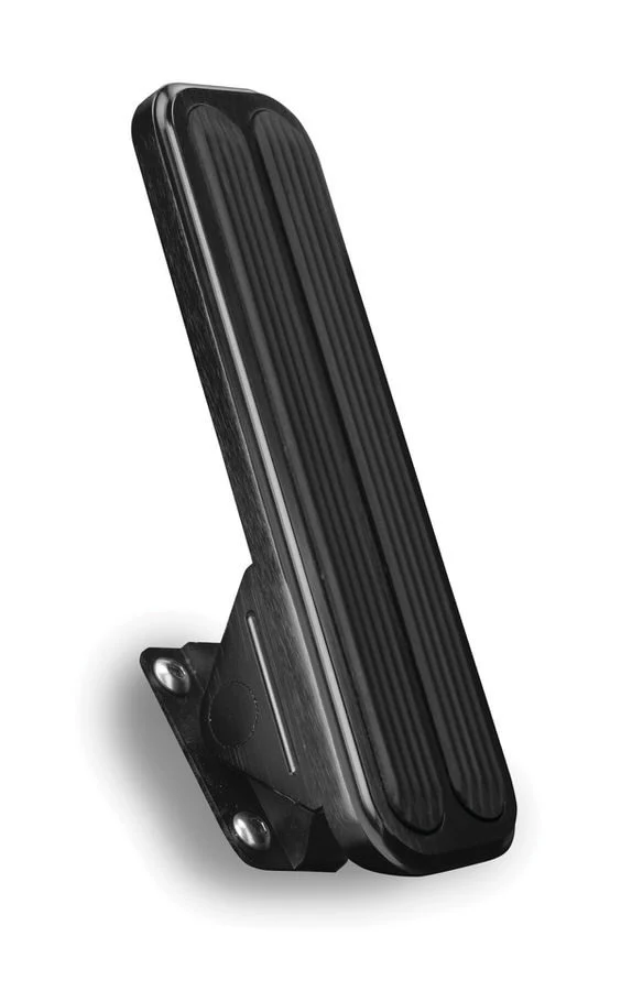 Lokar XFMG-6098 Pedal Assembly, Elimator, Gas, Floor Mount, Rubber Pads, Alum, Black Anodized