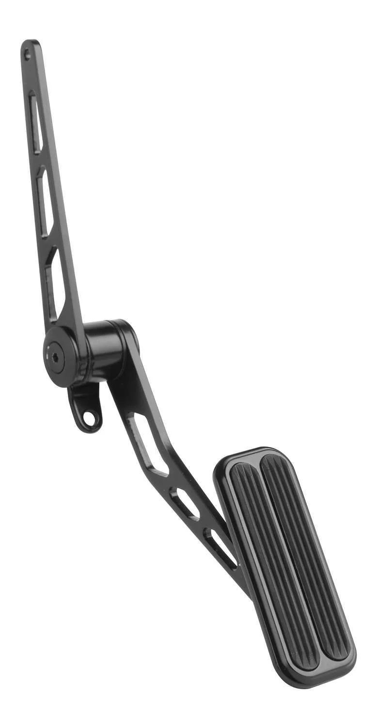 Lokar XSG-6007 Blk Steel Spring-Loaded Throttle Pedal W/Rubber