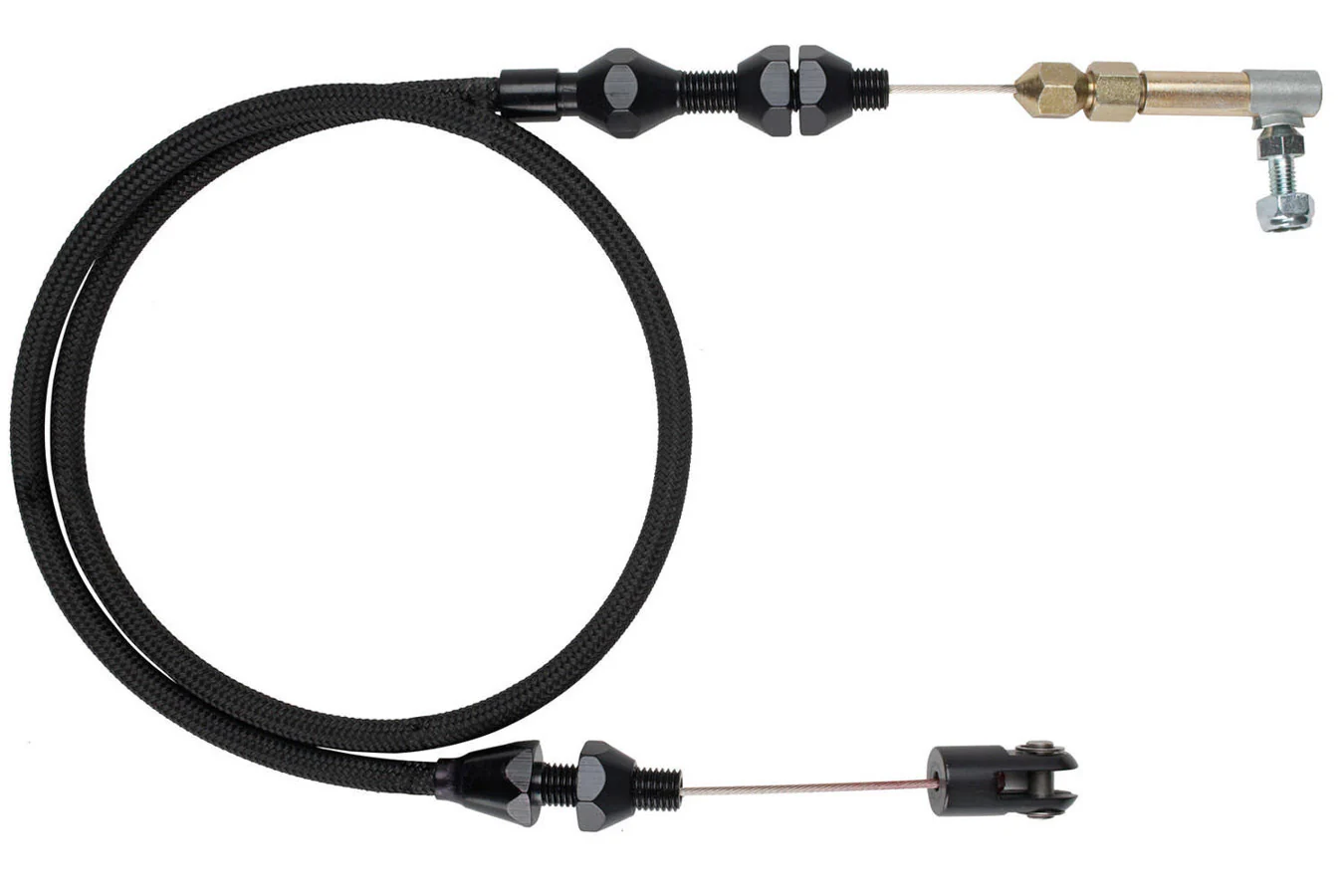 Lokar XTC-1000HT Throttle Cable 24 Black Ss Housing W/ Black Aluminum Fitting