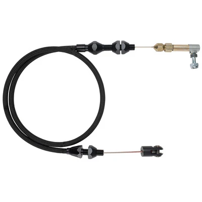 Lokar XTC-1000TP Throttle Cable, Hi-Tech, 2 ft Long, Hardware Included, Braided Stainless, Black, GM Tuned-Port, GM LT-Series, Kit