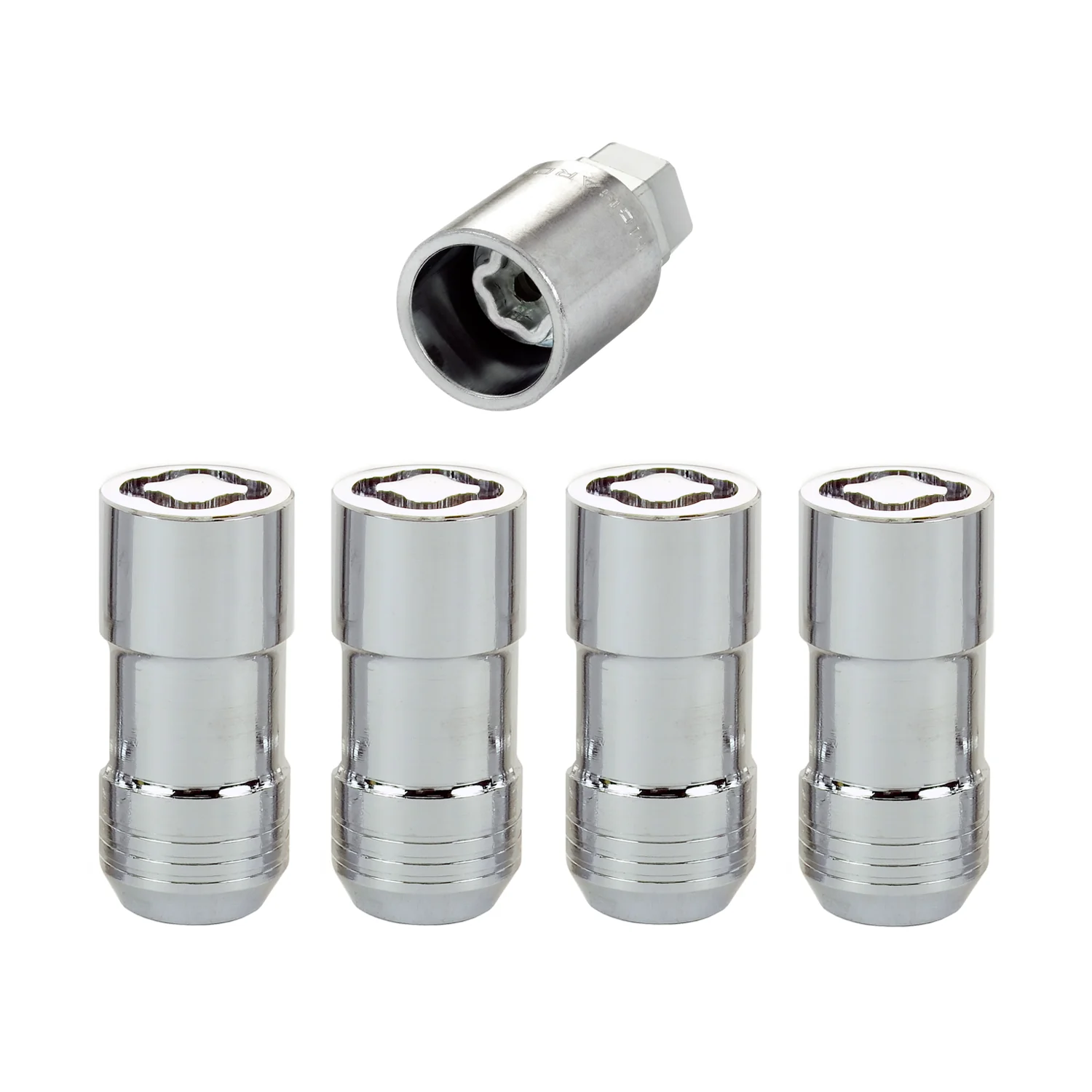 McGard 24210 Chrome Cone Seat Wheel Lock Set (M14 x 1.5 Thread Size) – Set of 4 Locks and 1 Key