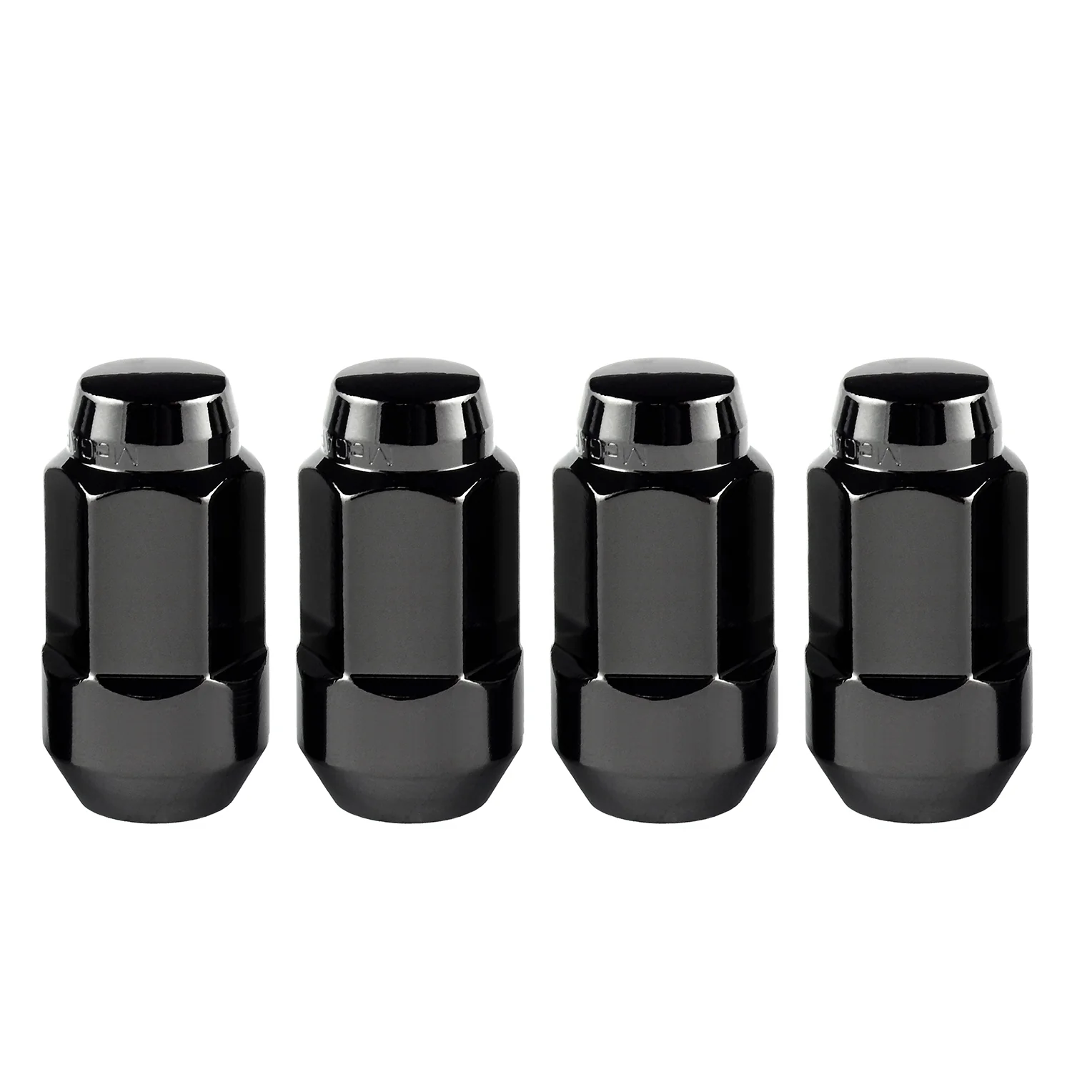McGard 64034 Black Bulge Cone Seat Style Lug Nut Set (M14 x 1.5 Thread Size) – Set of 4 Lug Nuts