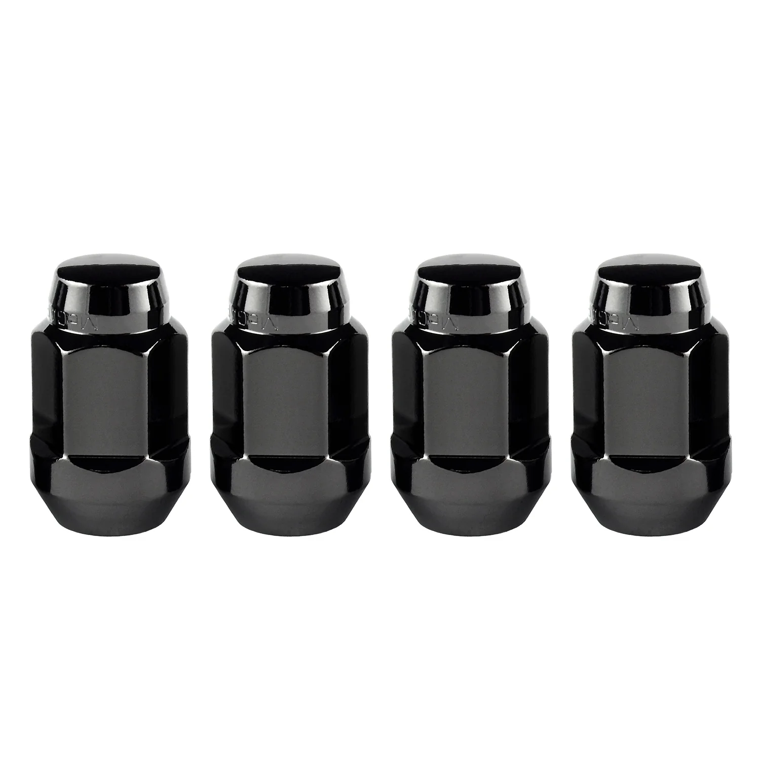 McGard 64074 Black Bulge Cone Seat Style Lug Nut Set (M14 X 1.5 Thread Size) – Set of 4 Lug Nuts