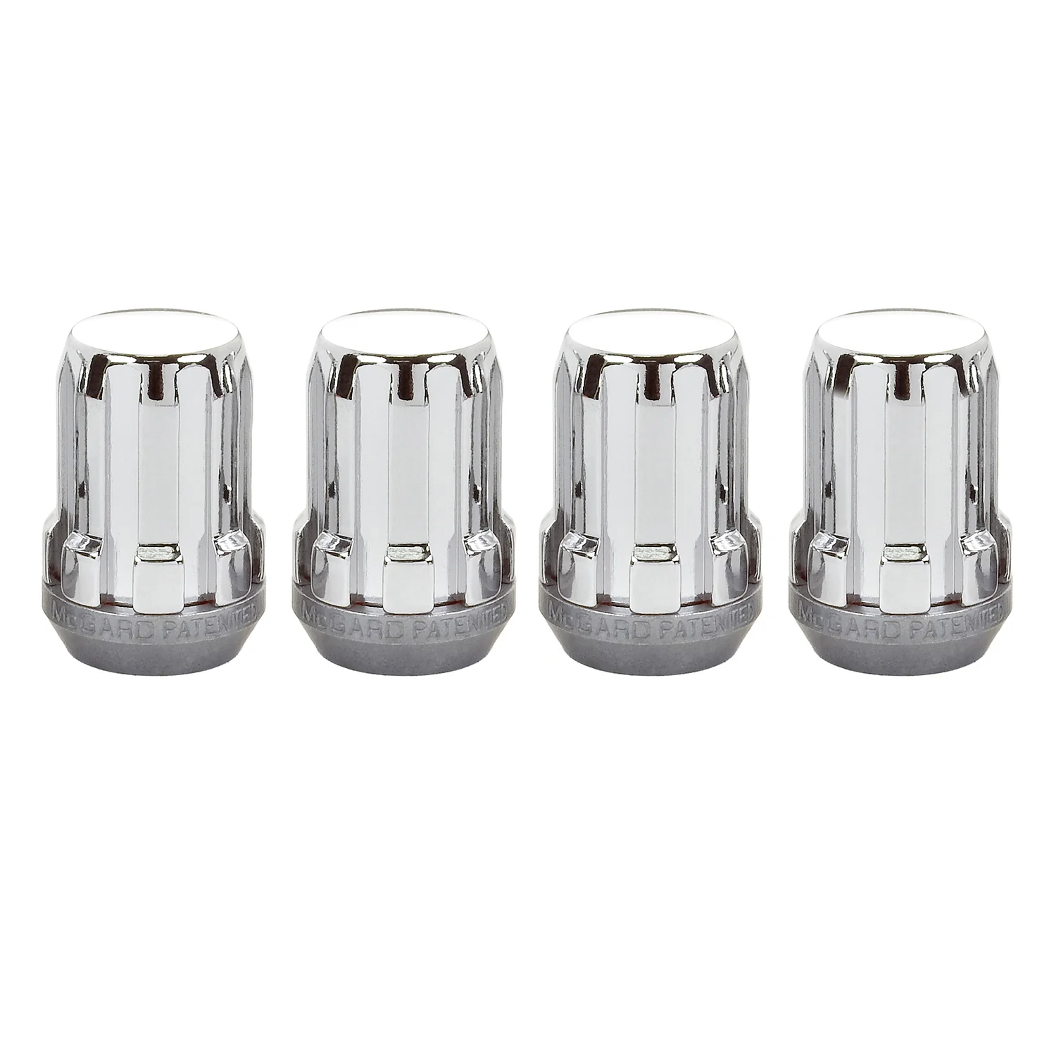 McGard 65357 Chrome Cone Seat SplineDrive Lug Nut Set (M12 x 1.5 Thread Size) – Set of 4 Lug Nuts; Requires 65300 Installation Tool.