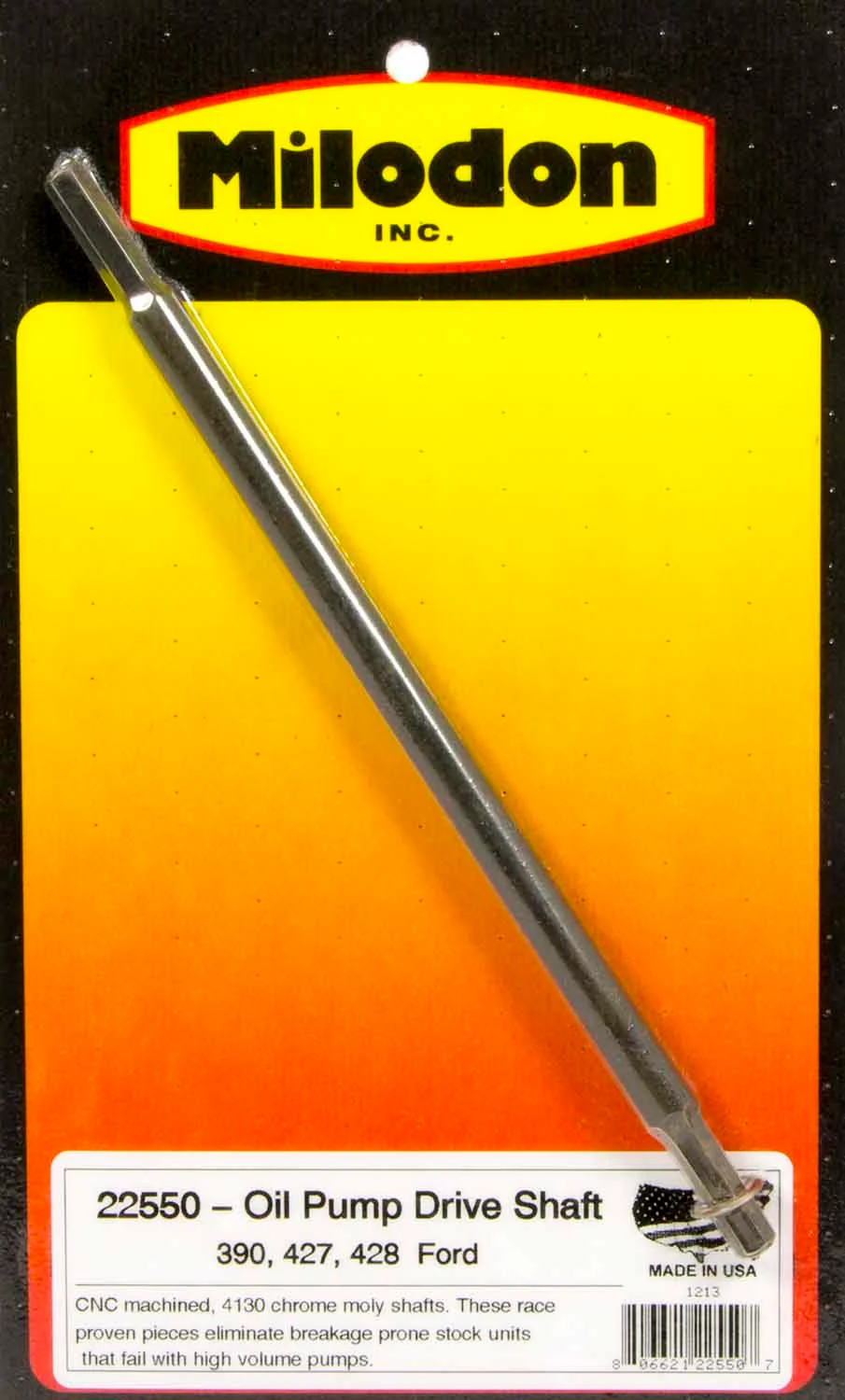 Milodon 22550 Oil Pump Shaft Ford FE
