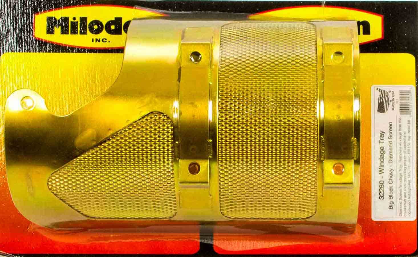 Milodon 32260 BBC Diamond Screen Tray