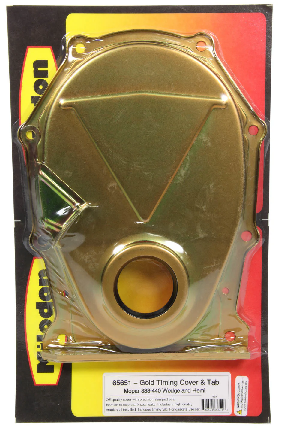 Milodon 65651 BBM Timing Cover - Gold