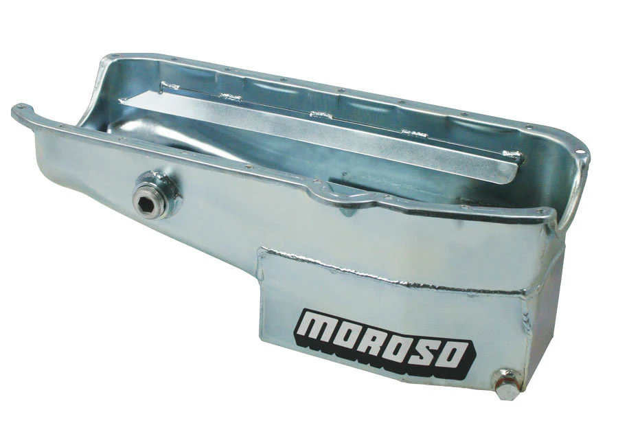 Moroso 21323 Sbc C/T Oil Pan - 7Qt. Rh Dipstick W/Ins. Plug