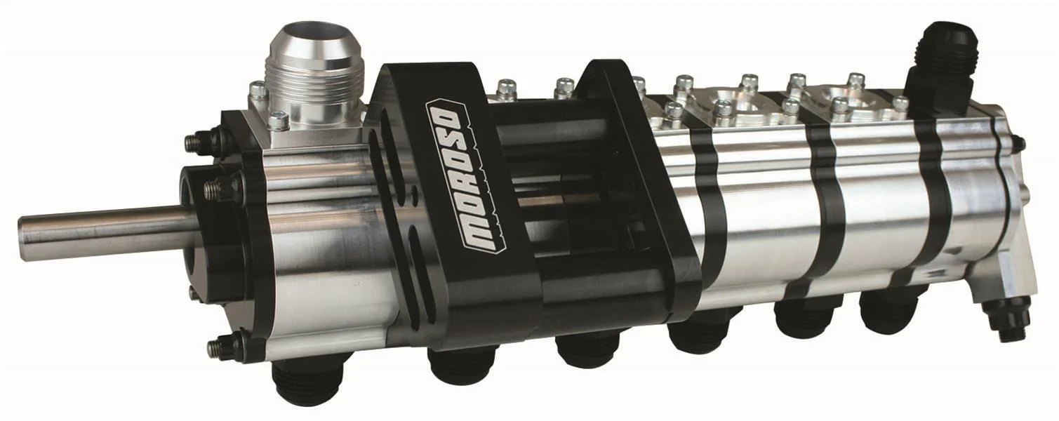 Moroso 22368 Dry Sump Pump, Tri Lobe, Brinn Mnt, 6 Stg, Fuel Pump Drive