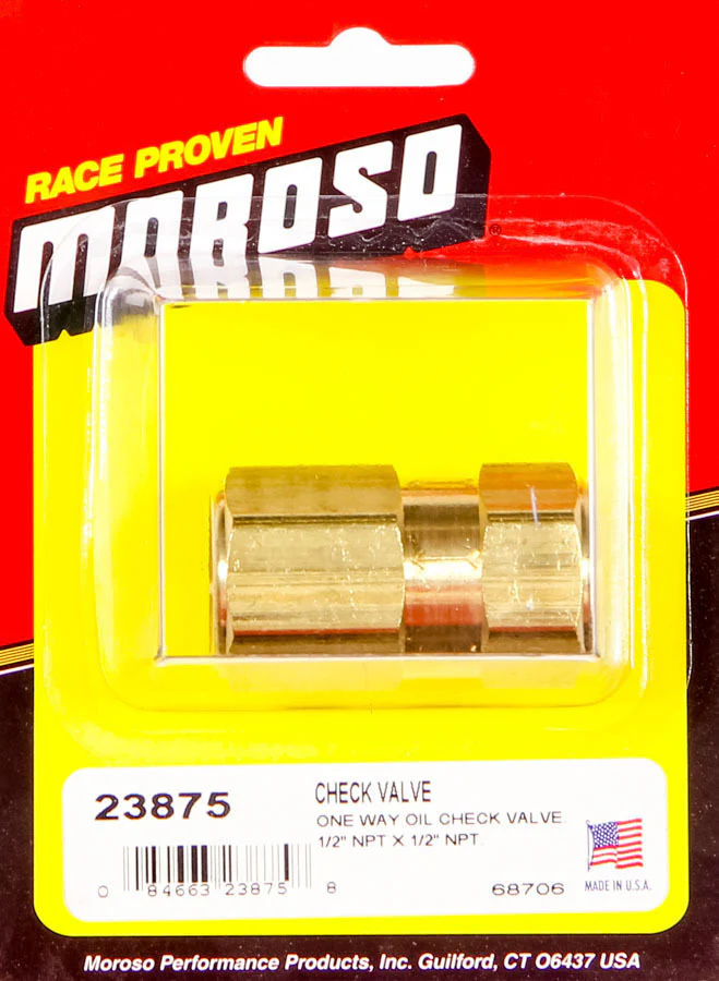 Moroso 23875 One Way Oil Check Valve