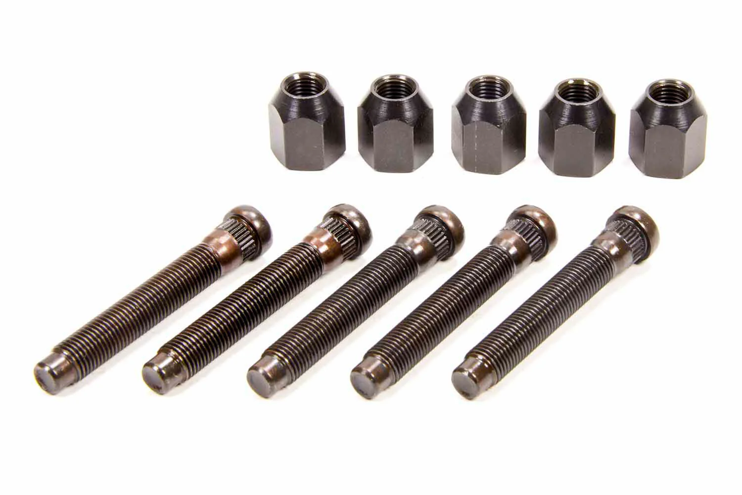 Moroso 46450
Lug Nut / Wheel Stud, 7/16-20 In Thread, 2.875 In Long, 0.480 In Knurl, Lug Nuts, Steel, Black Oxide, Kit